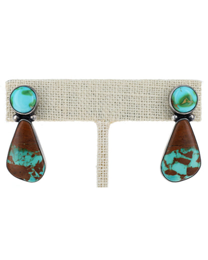 Orecchini naturali in turchese Royston Ribbon