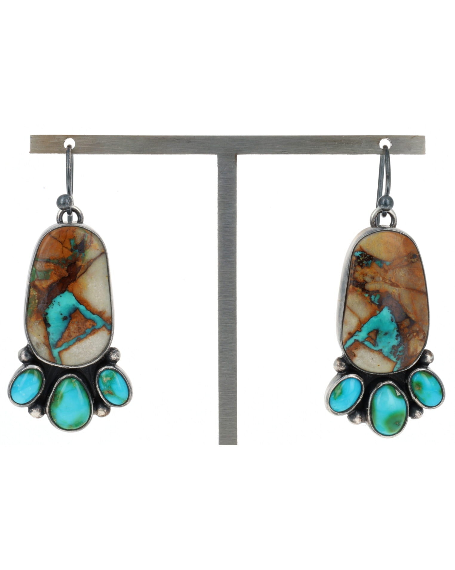 Natural Royston Ribbon Turquoise Earrings