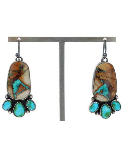 Natural Royston Ribbon Turquoise Earrings
