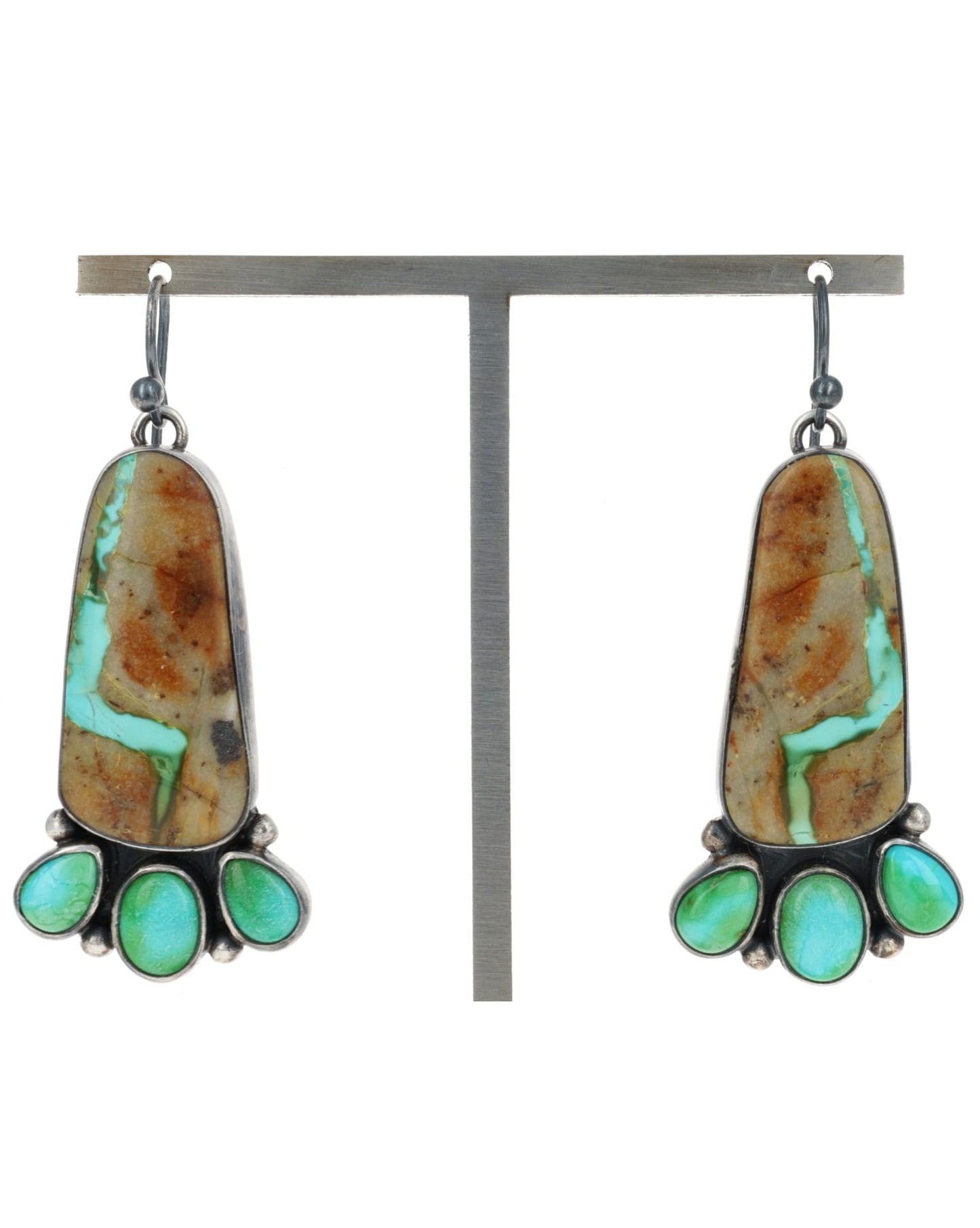 Orecchini naturali in turchese Royston Ribbon