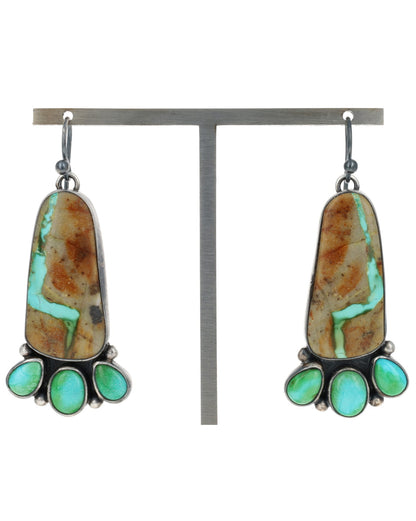 Orecchini naturali in turchese Royston Ribbon