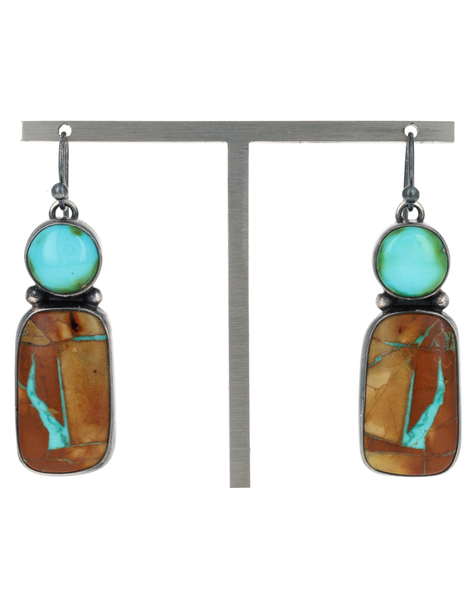 Natural Royston Ribbon Turquoise Earrings