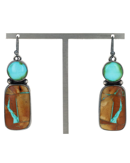 Natural Royston Ribbon Turquoise Earrings