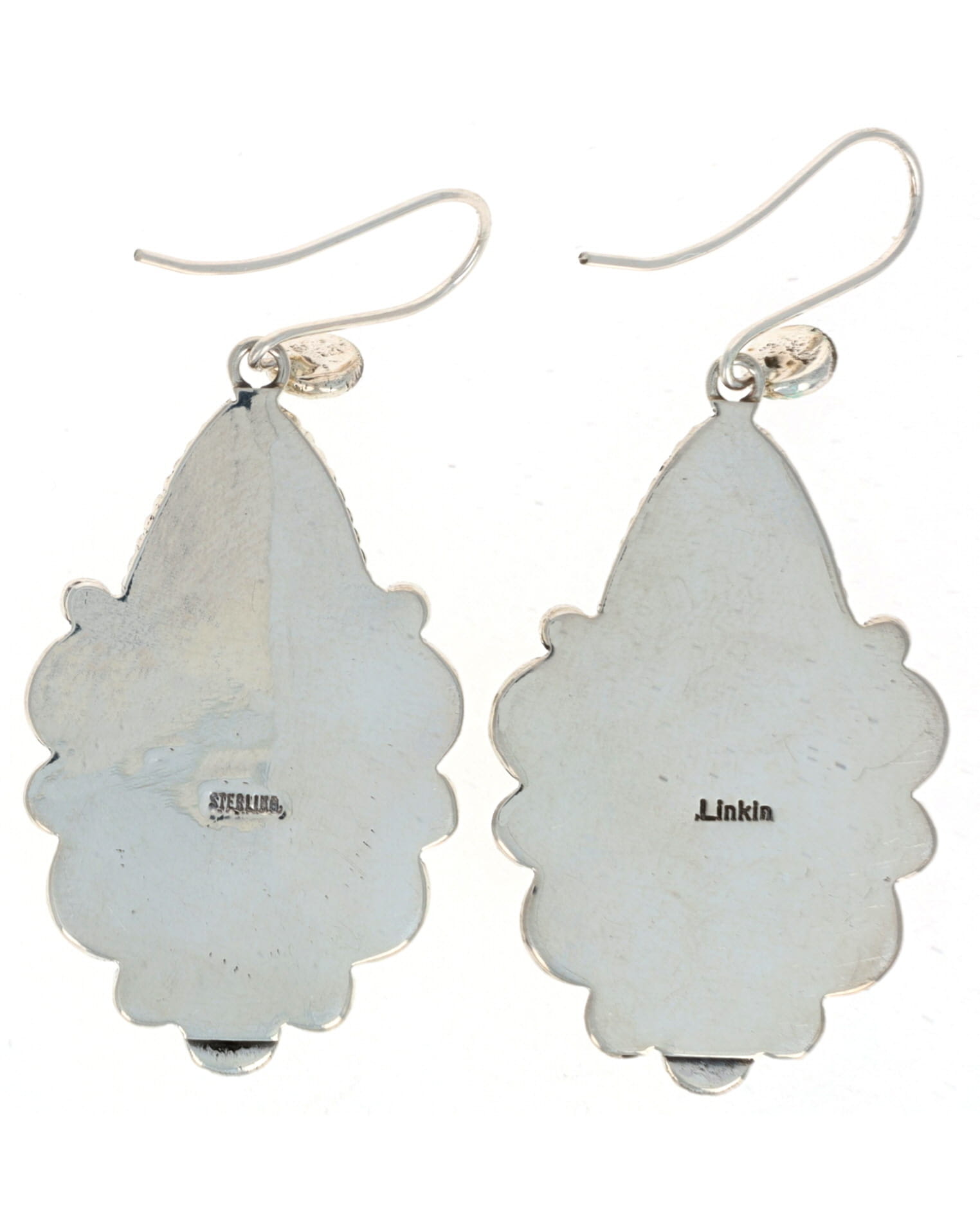 High Grade Natural #8 Micro-Web Turquoise Earrings