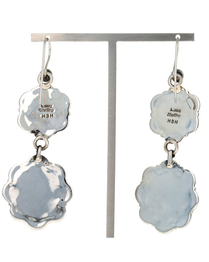 Boucles d'oreilles concho en turquoise naturelle de Kingman