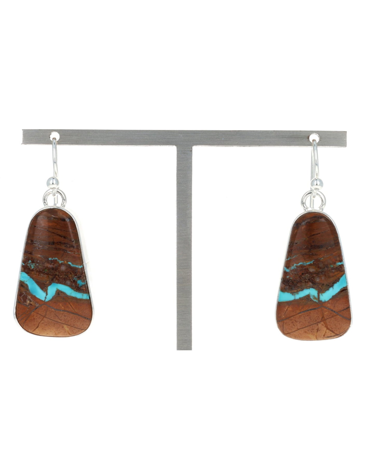 Orecchini naturali in turchese Royston Ribbon