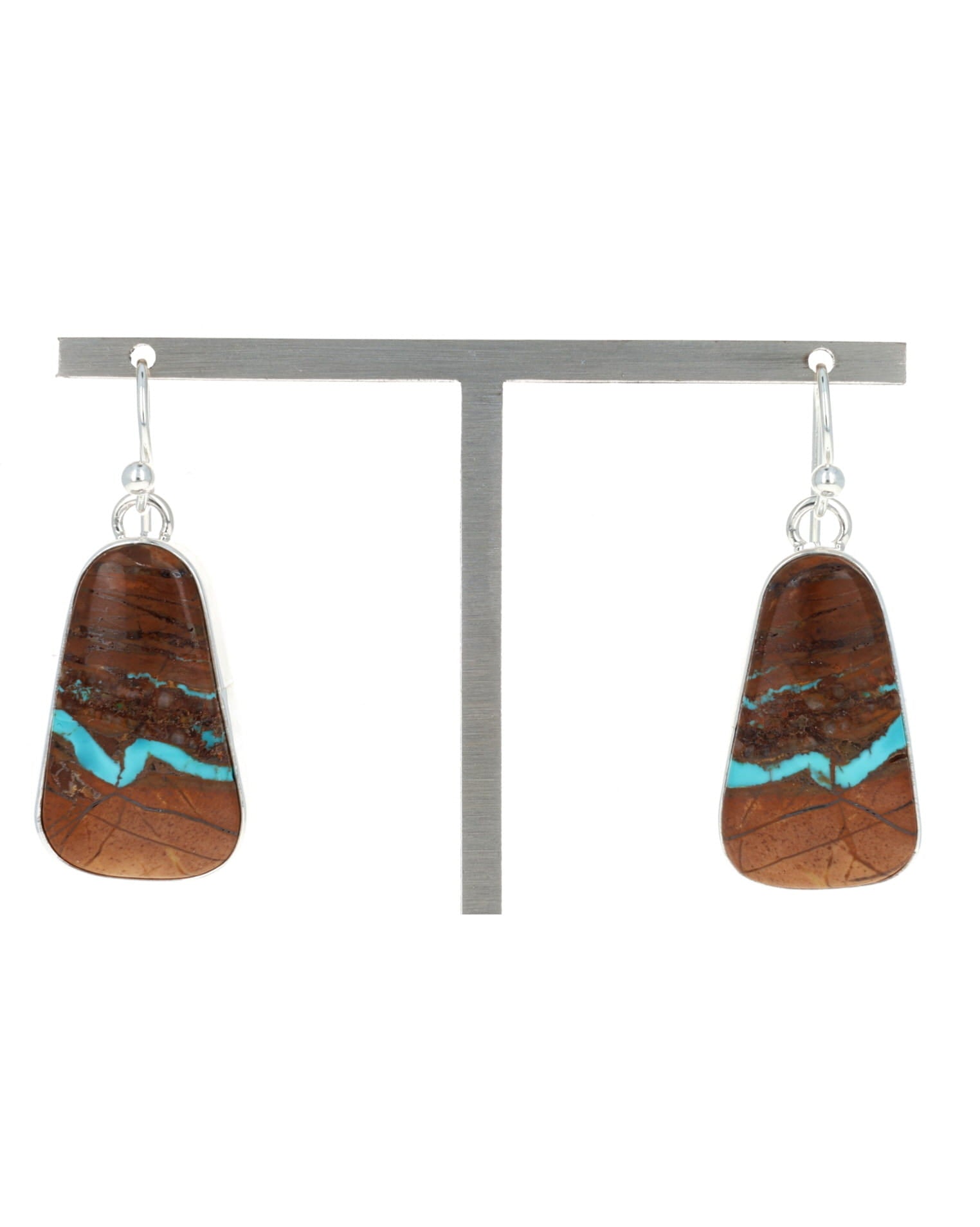 Orecchini naturali in turchese Royston Ribbon