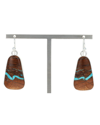 Orecchini naturali in turchese Royston Ribbon