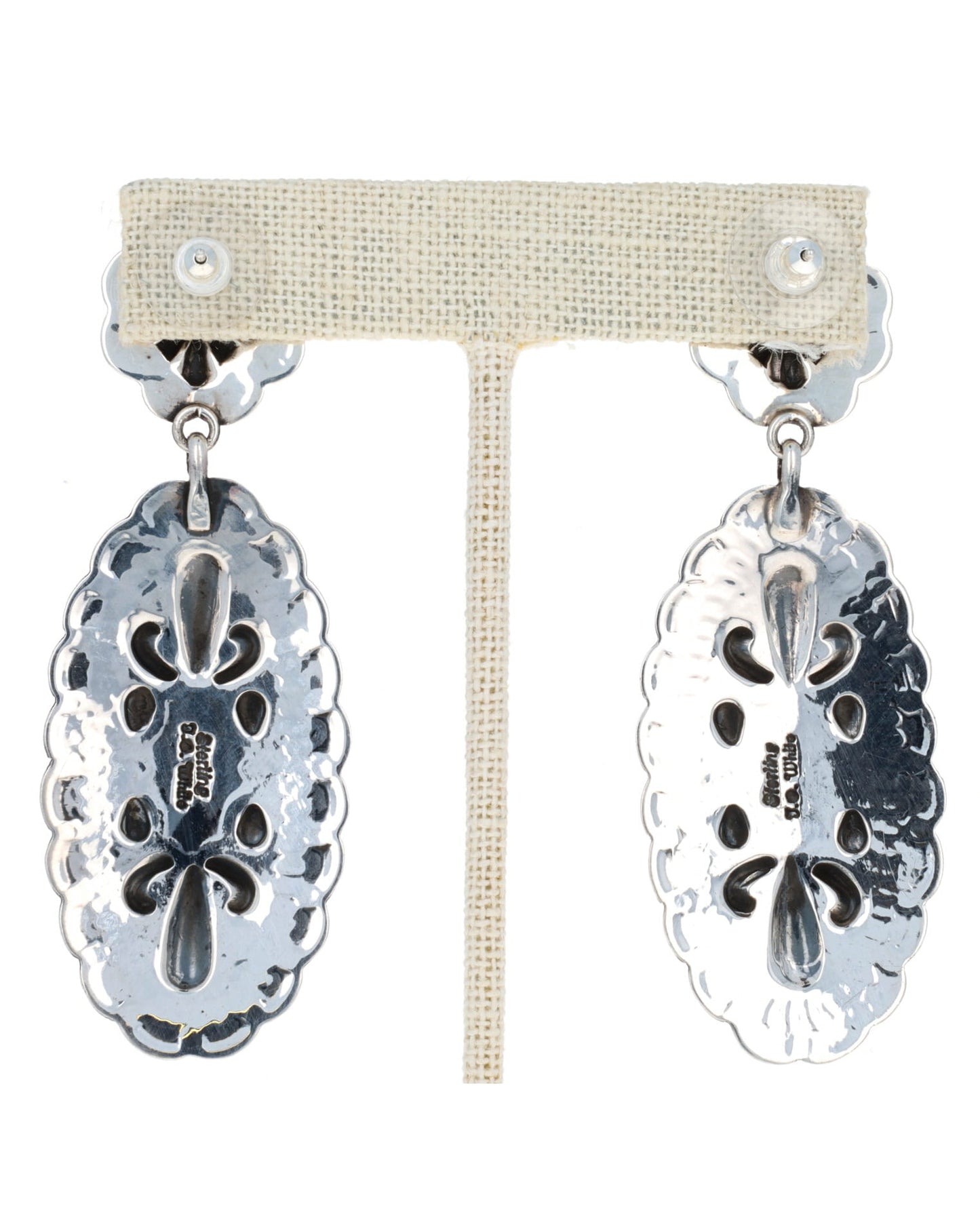 Natural Kingman Turquoise Concho Style Earrings