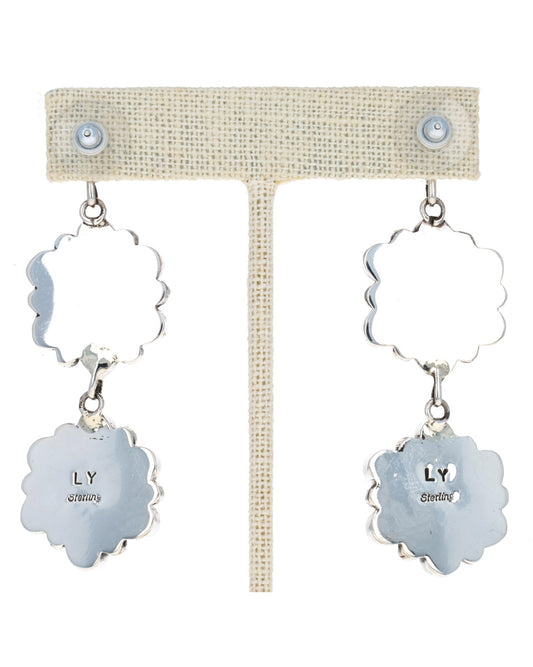 Orange Spiny Oyster Cluster Earrings