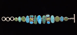 Bracciale a link turchese assortito