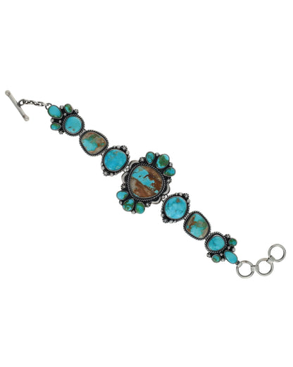 Sonoran Gold & Natural Royston Boulder Turquoise Link Bracelet