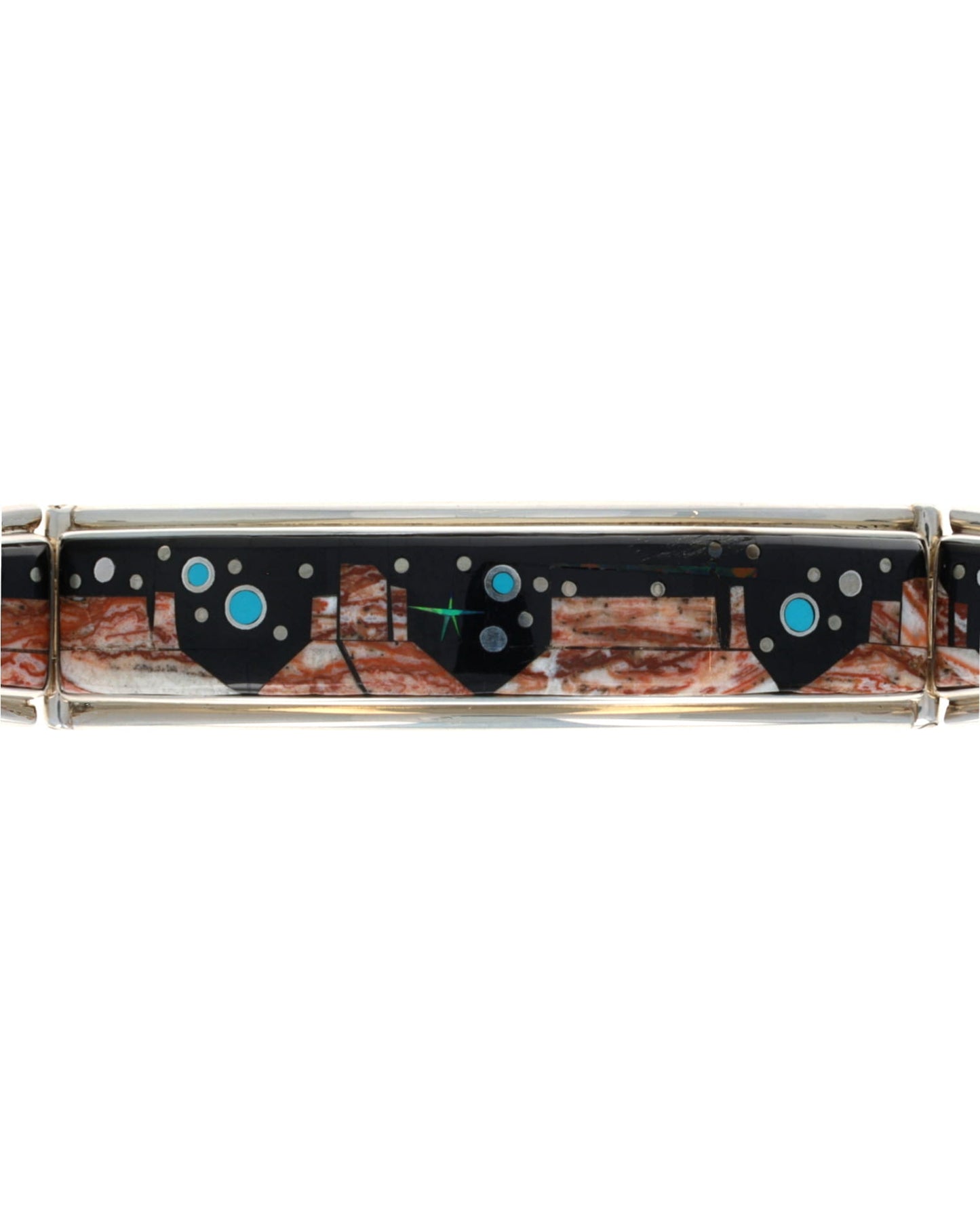 Micro Inlay Monument Valley Night Scene Link Bracelet