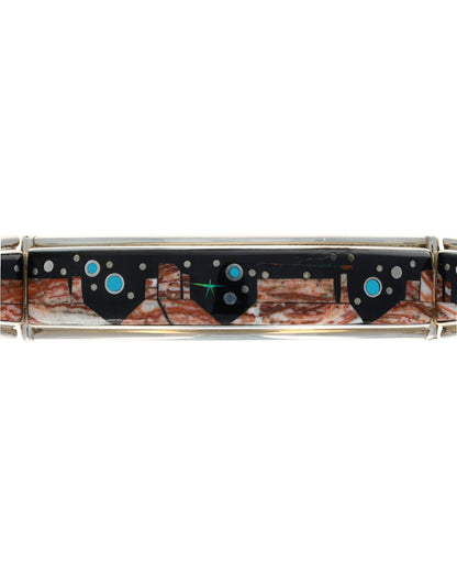 Micro Inlay Monument Valley Night Scene Link Bracelet