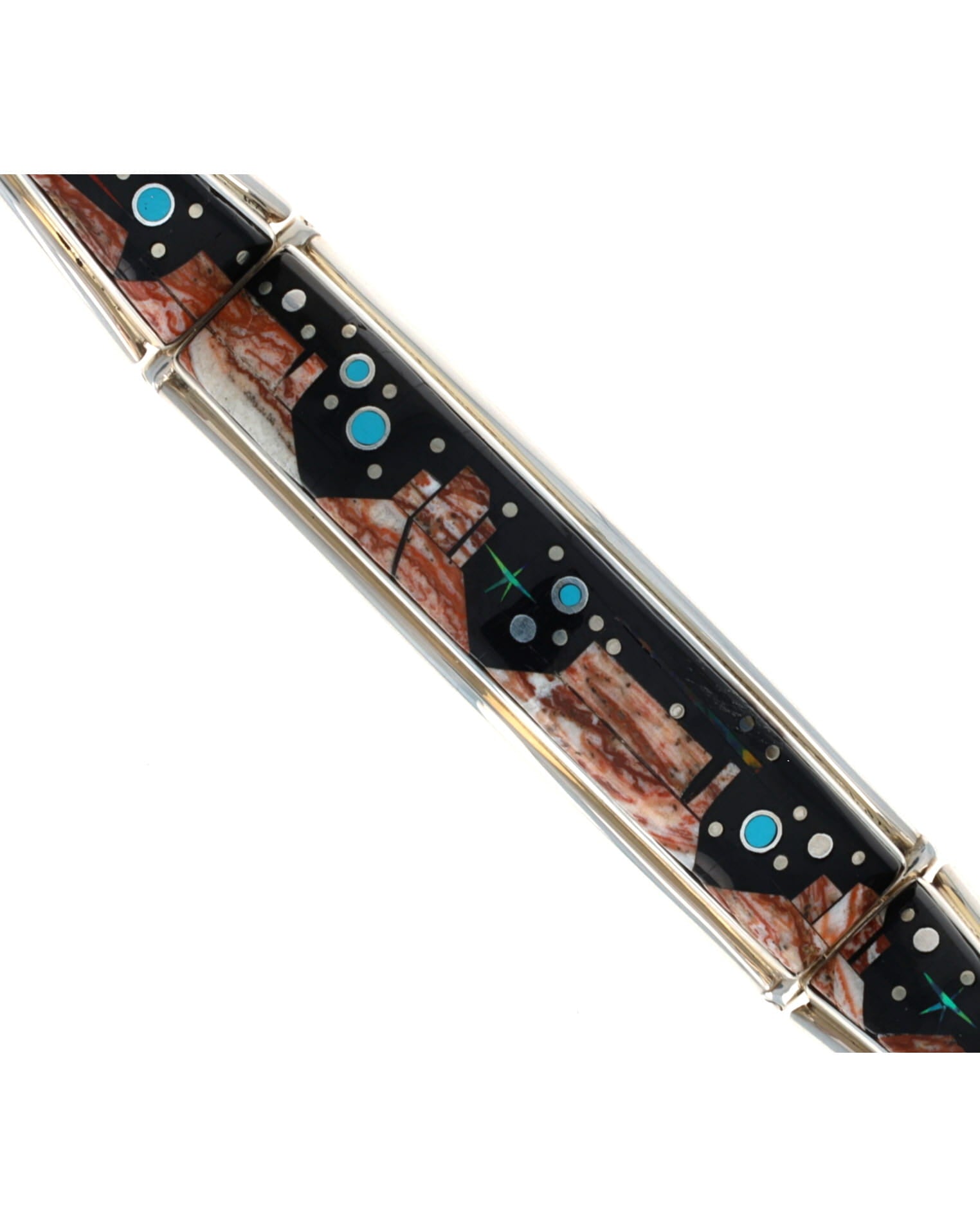Micro Inlay Monument Valley Night Scene Link Bracelet