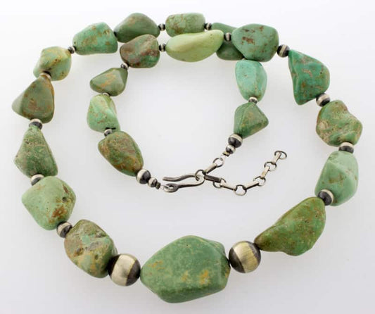 Collier en nuggets de turquoise Kingman naturel