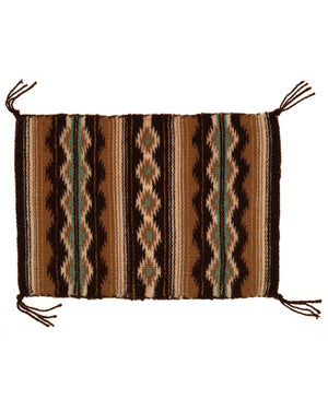 Tappeto Navajo Miniatura Intrecciato a Mano con Motivo Pine Springs