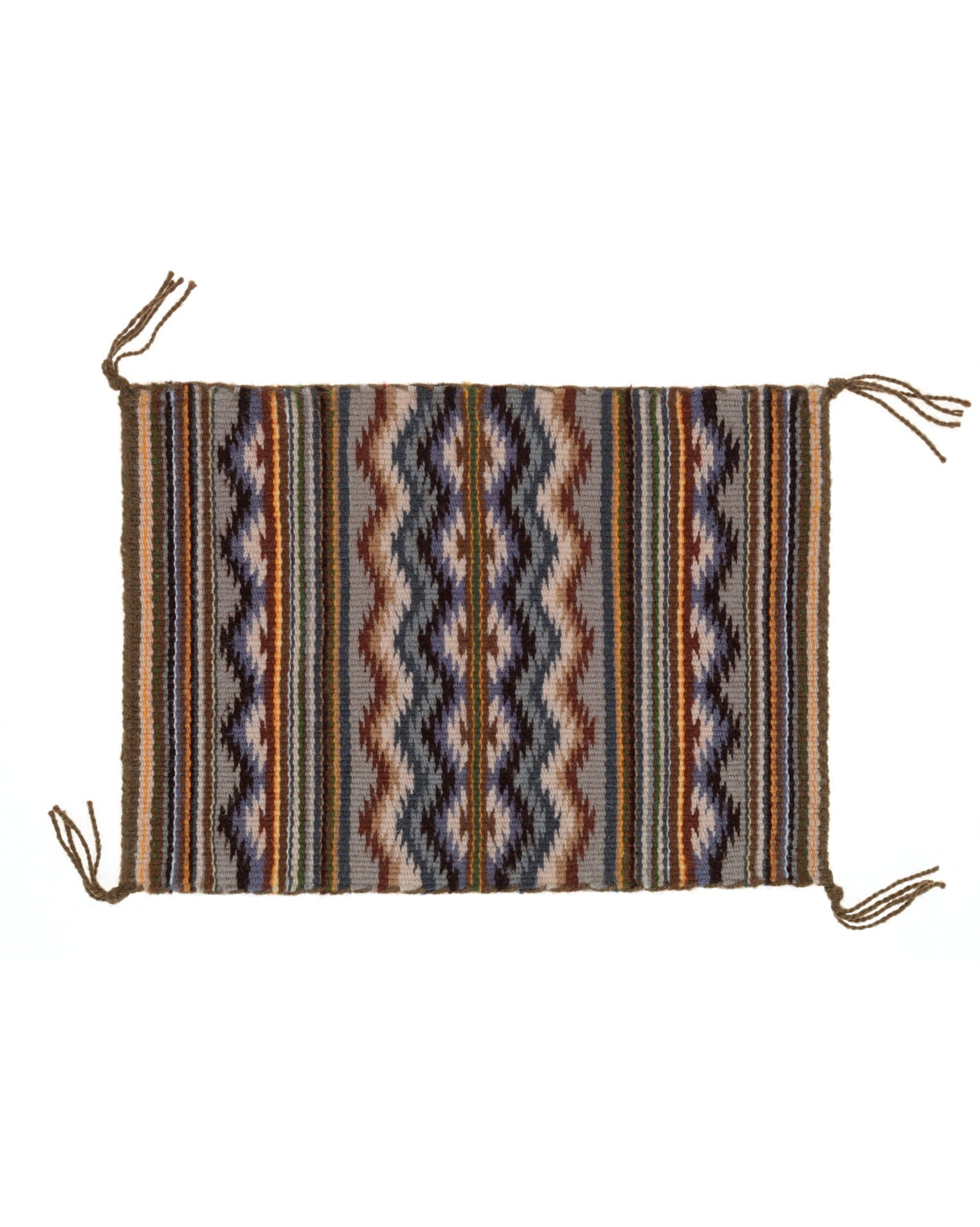 Miniature Handwoven Wide Ruins Pattern Navajo Rug - $385 - NR#1038