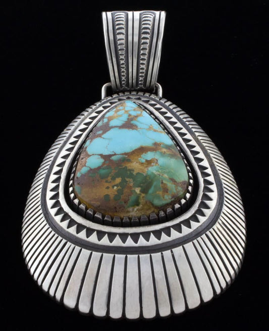 ソノラン ゴールド ターコイズ シャドーボックス ペンダント