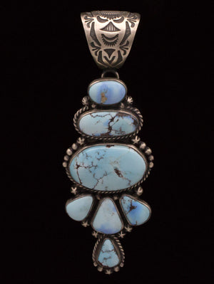 Natural Golden Hill Turquoise 7-Stone Pendant
