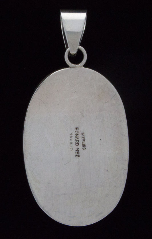 Natural Pilot Mountain Turquoise Shadowbox Pendant