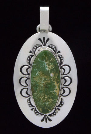 Pendentif en turquoise naturelle de haute qualité de Pilot Mountain