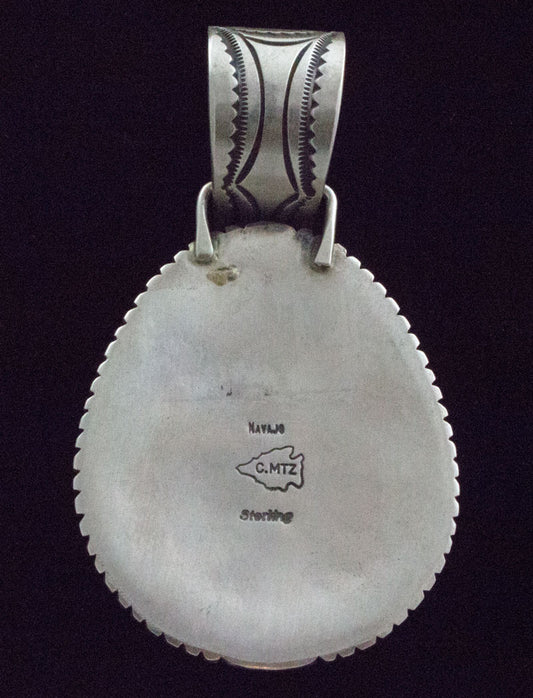 Pendentif Shadowbox en turquoise Kingman naturel