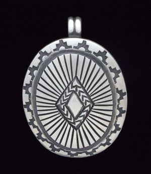 Pendentif en argent sterling style concho