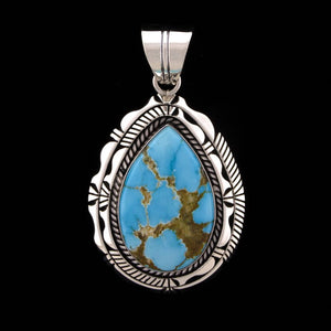 Natural Blue Royston Turquoise Pendant