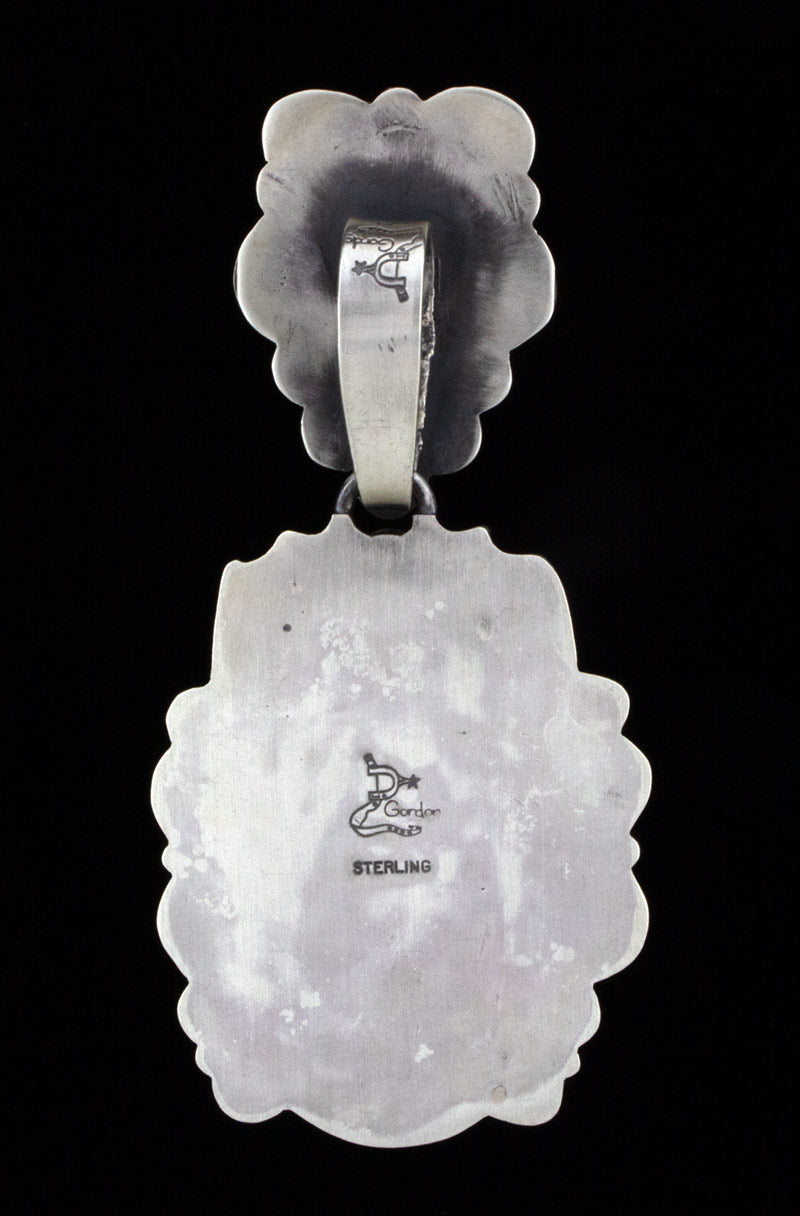 Natural Kingman Water Web Turquoise Arrowhead Pendant