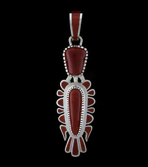 Pendentif en corail méditerranéen naturel de haute qualité