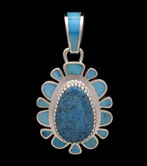 Pendentif en turquoise Kingman naturel de haute qualité