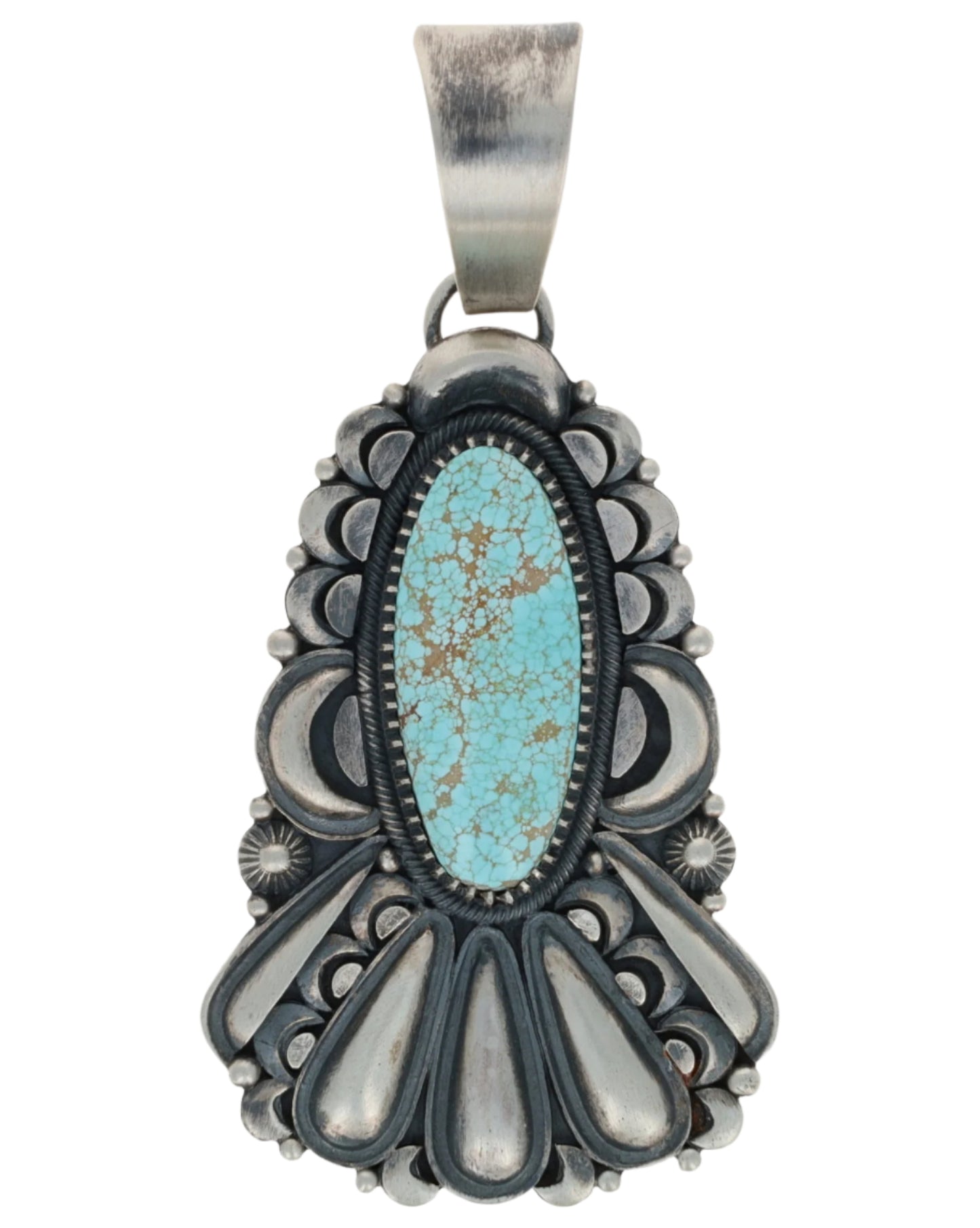 Natürlicher #8 Türkis Anhänger