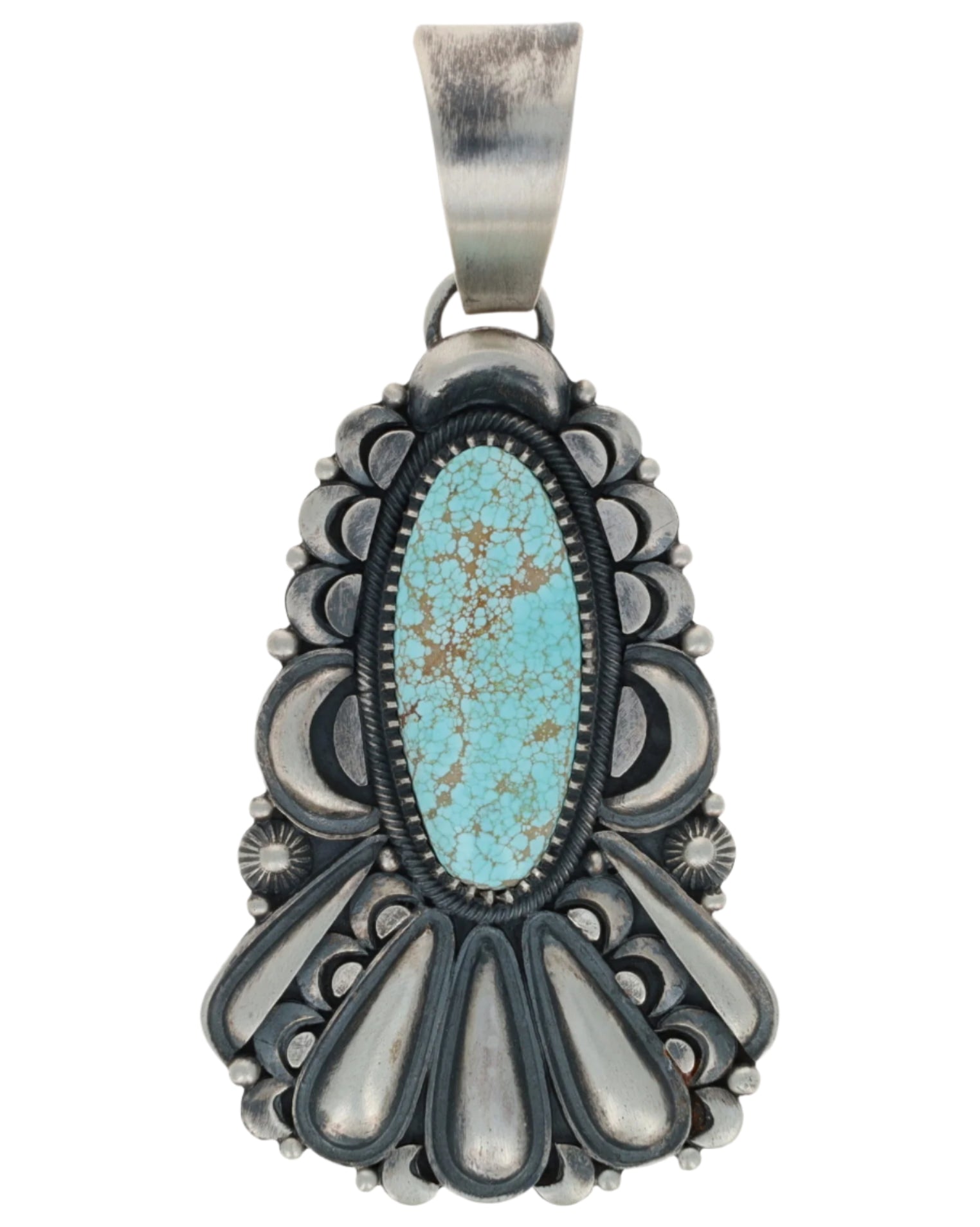 Natürlicher #8 Türkis Anhänger