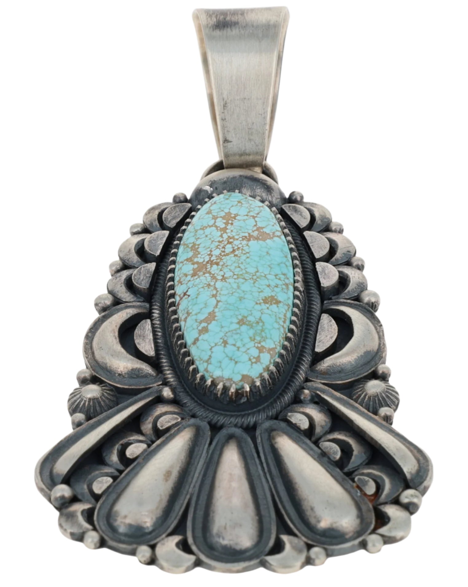 Natürlicher #8 Türkis Anhänger