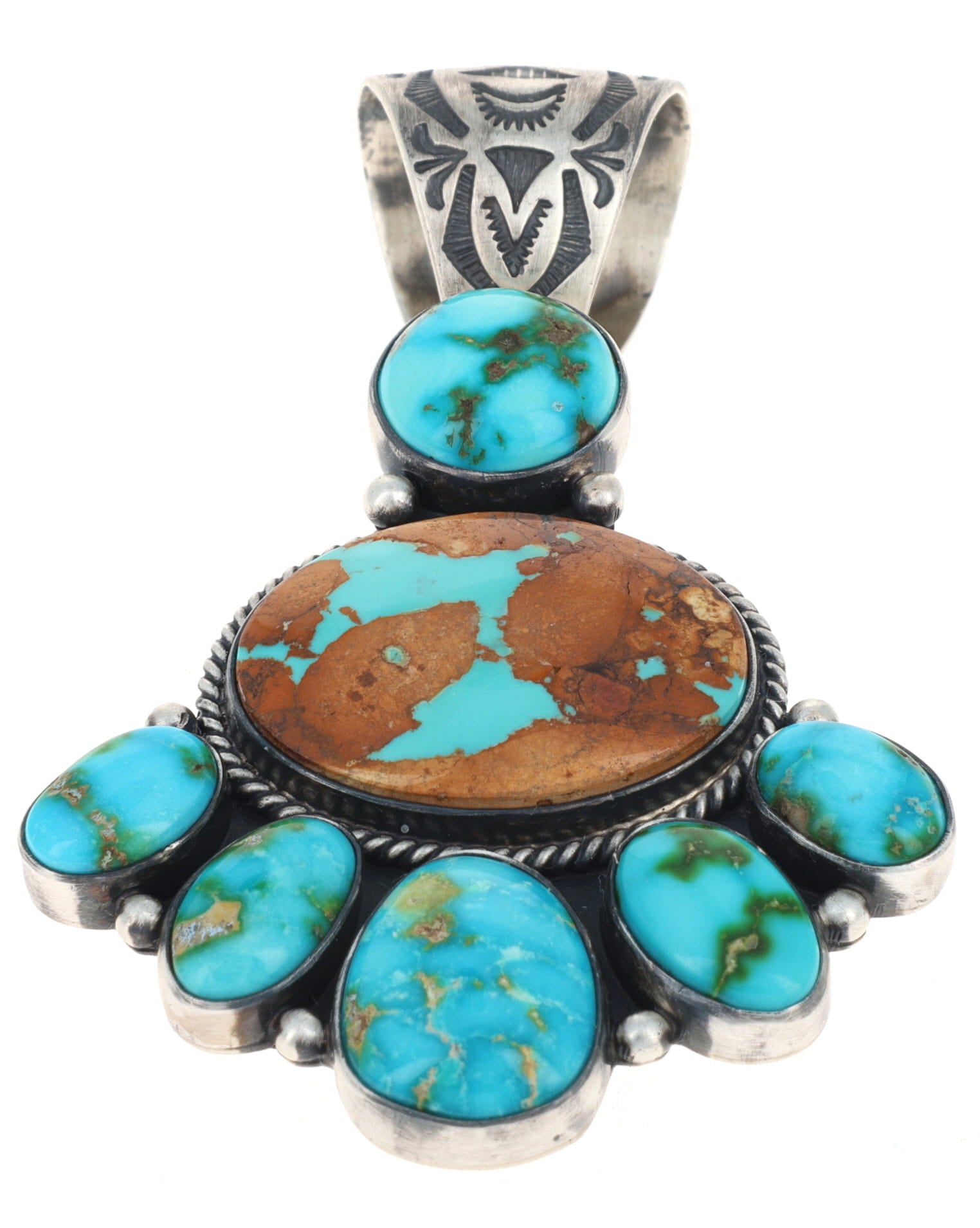 Natürlicher Royston-Band-Türkis-Anhänger