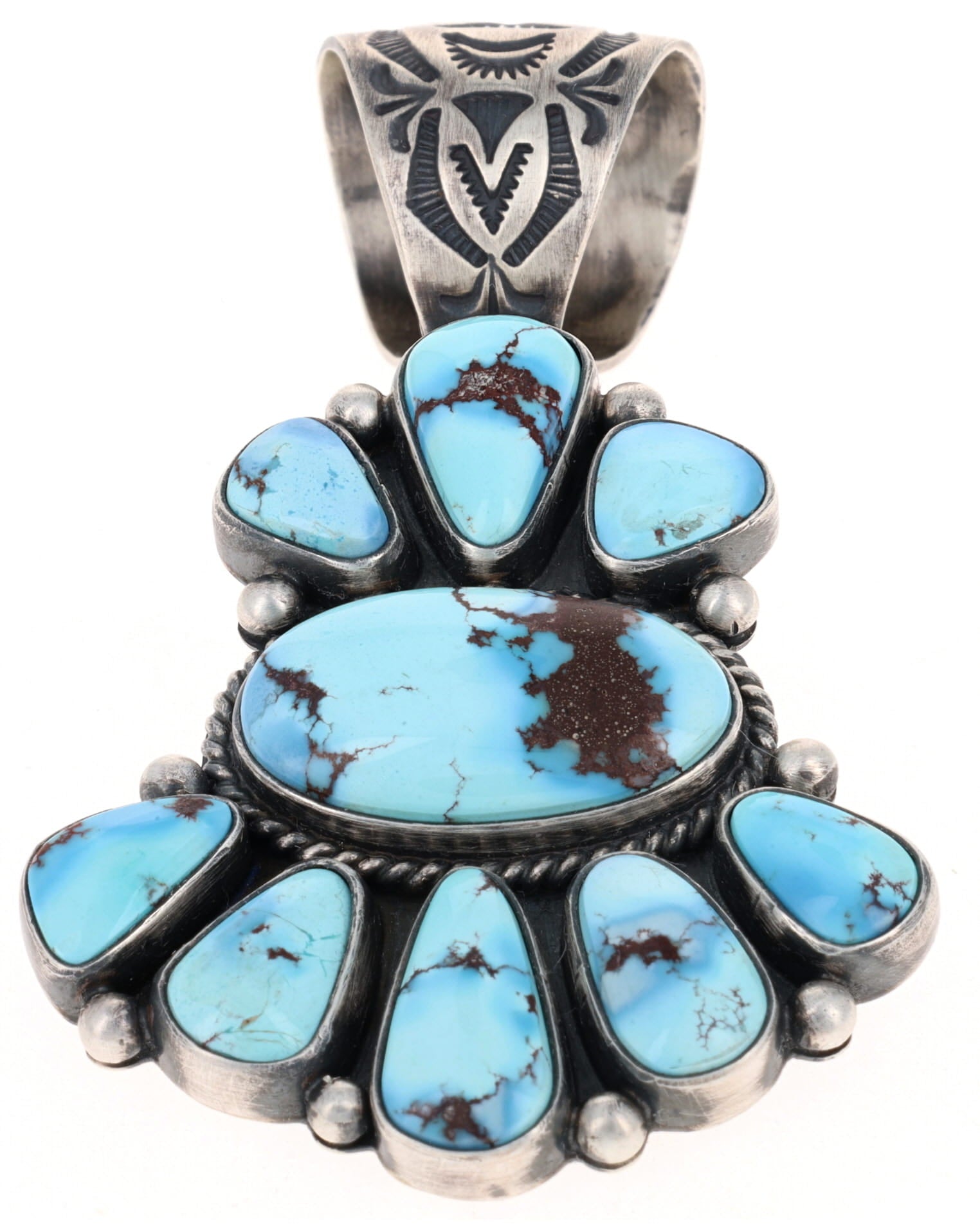 Natürlicher goldener Hill Türkis Anhänger