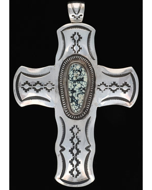 Nouveau pendentif croix Lander Variscite