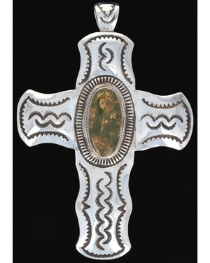 Pendentif Croix en Turquoise Manassa Naturelle King's