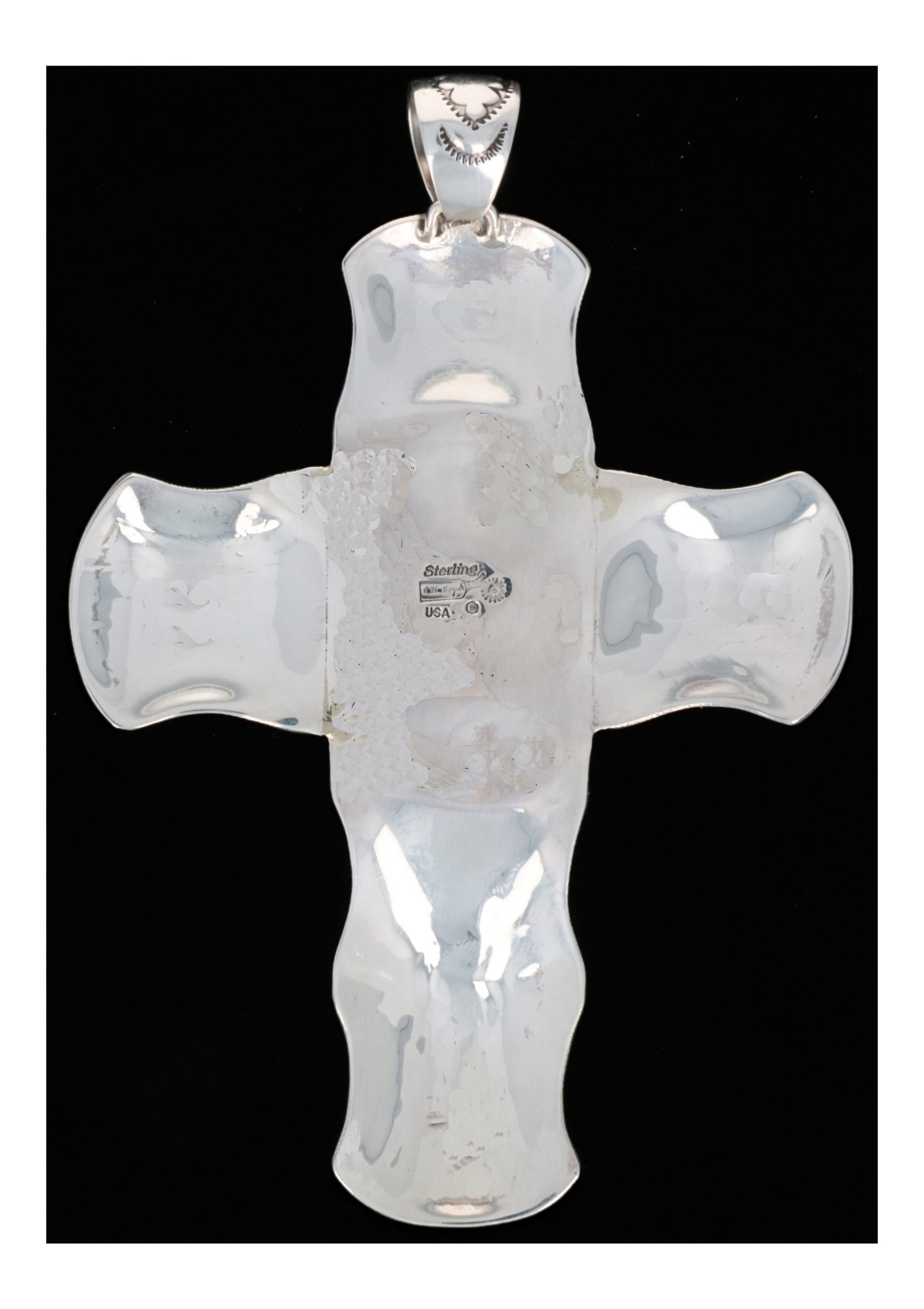 Natural King's Manassa Turquoise Cross Pendant