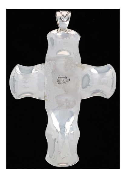 Natural King's Manassa Turquoise Cross Pendant