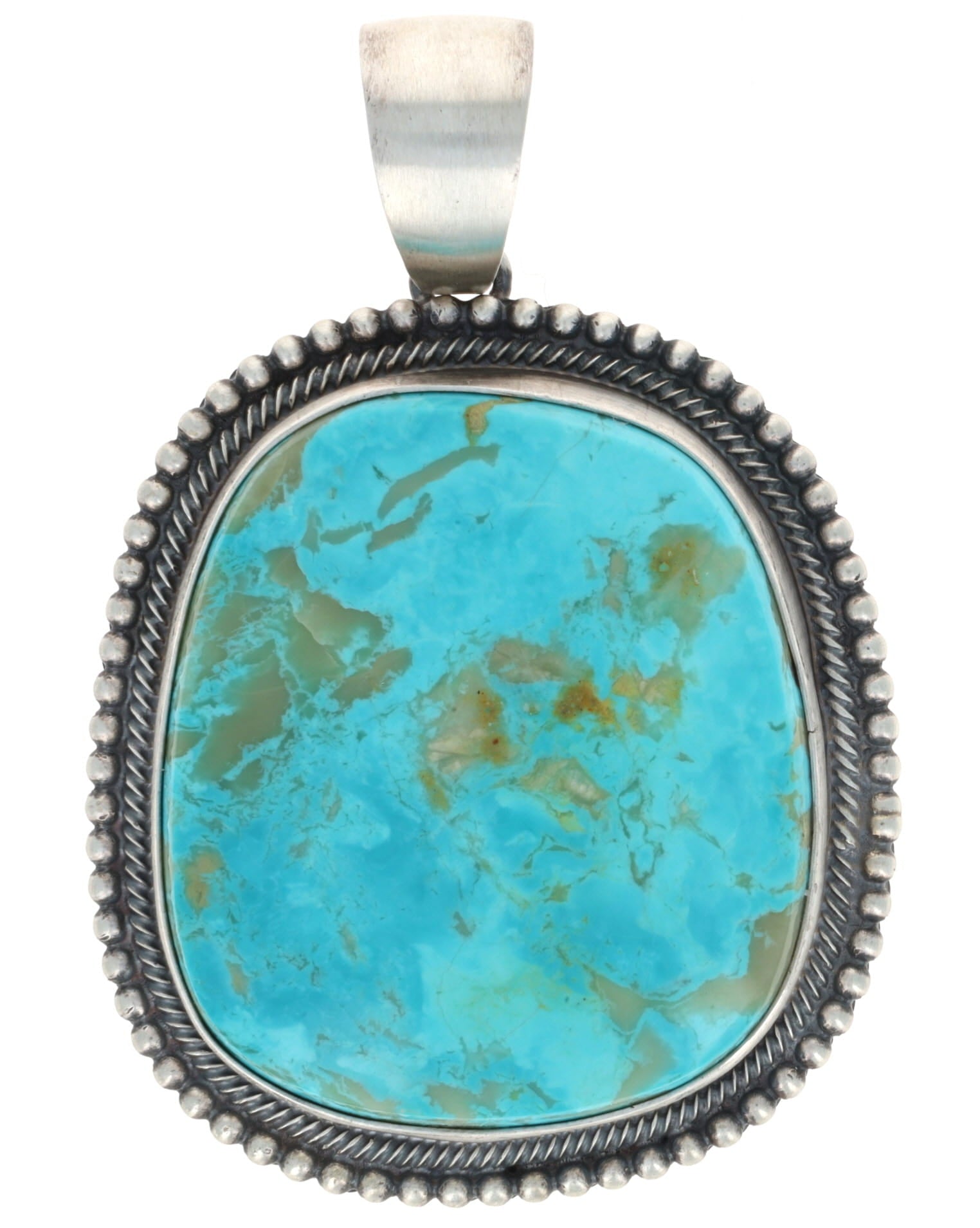 ナチュラルロイストンターコイズペンダント - $1,125 - PE#1591 - SilverTQ