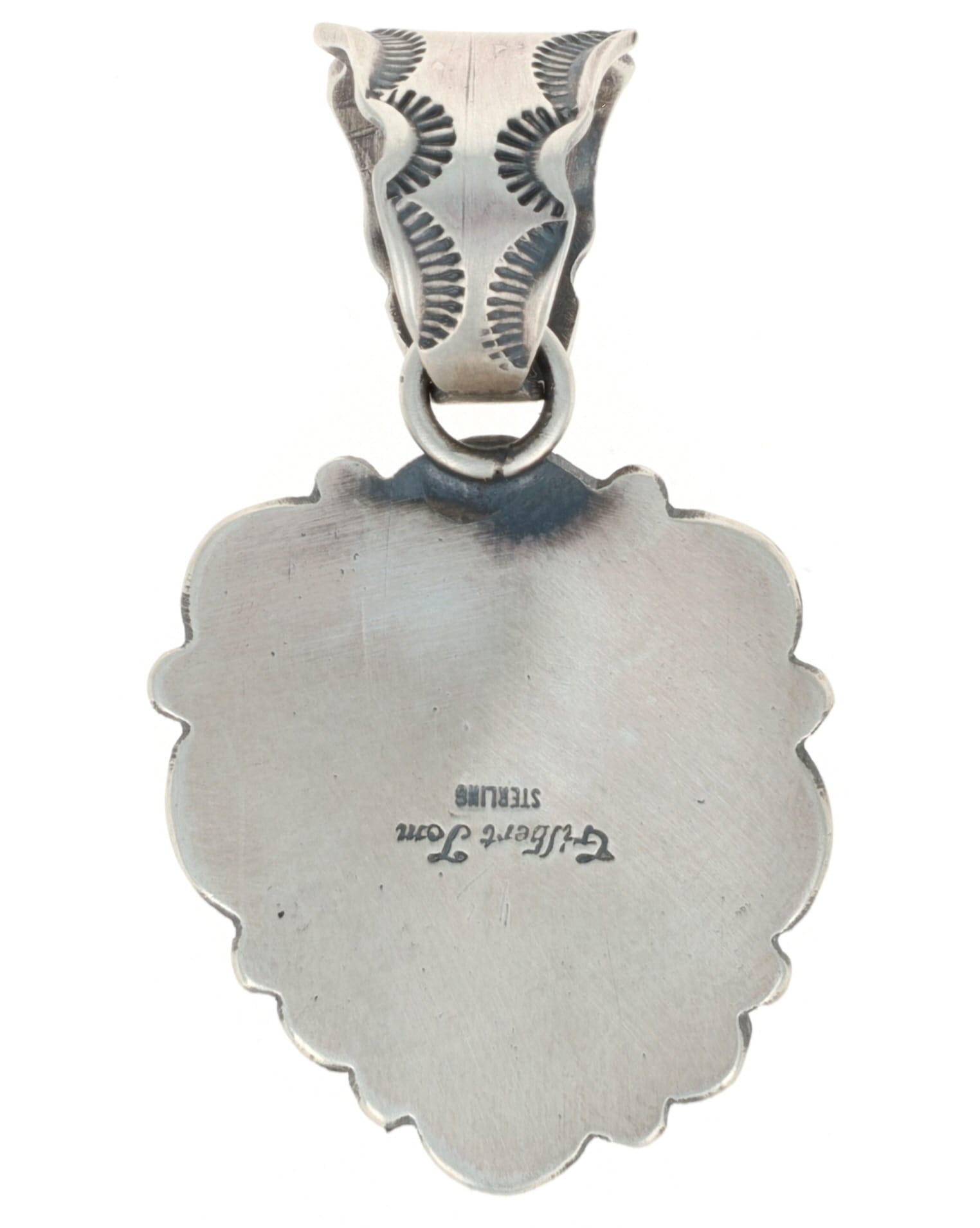 ナチュラル #8 ターコイズ ペンダント - $549 - PE#1597 - SilverTQ