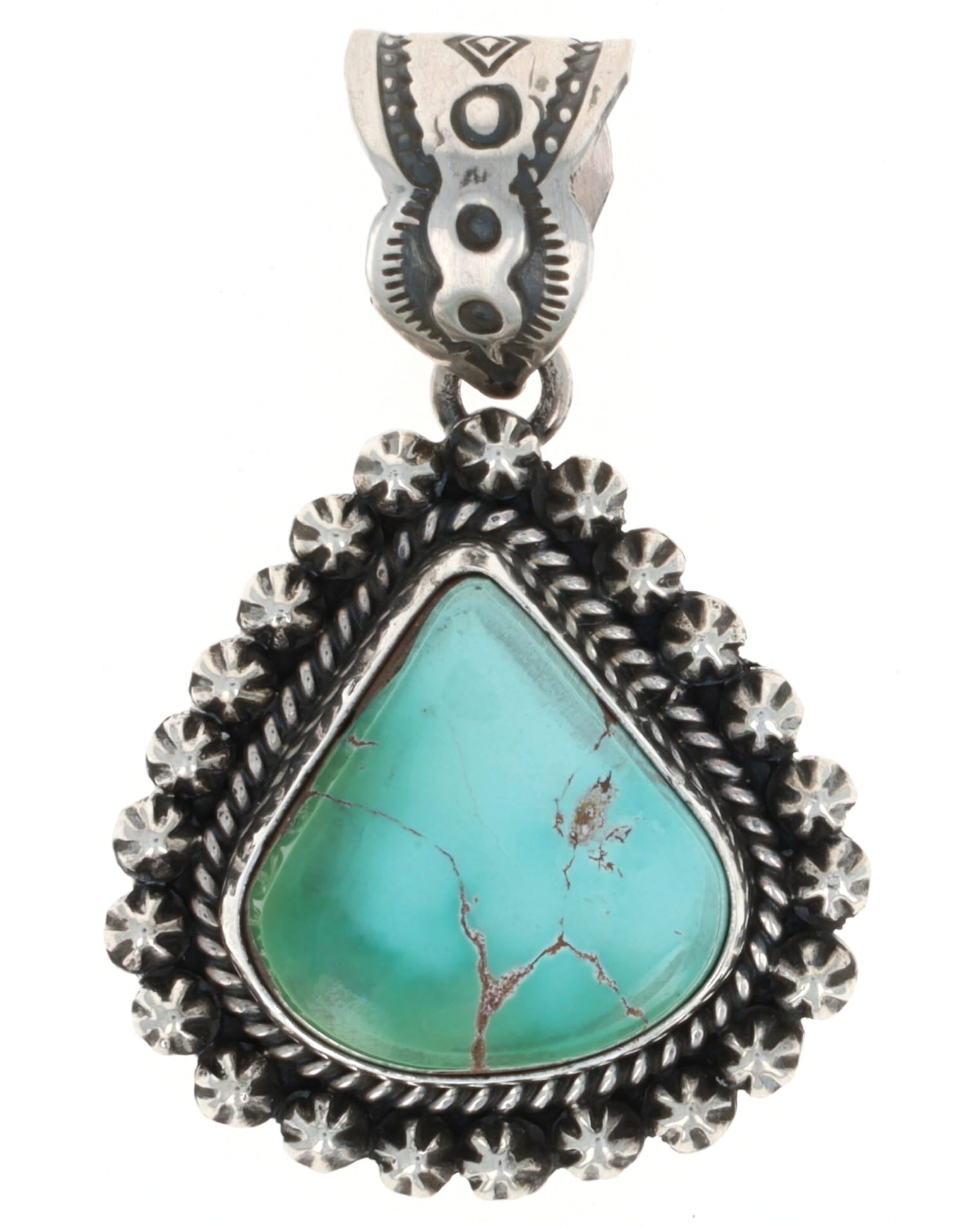 Natural Royston Turquoise Pendant