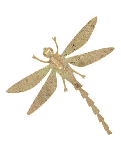 18K Gold Dragonfly Pendant With High Grade Natural "Gel" Sugilite