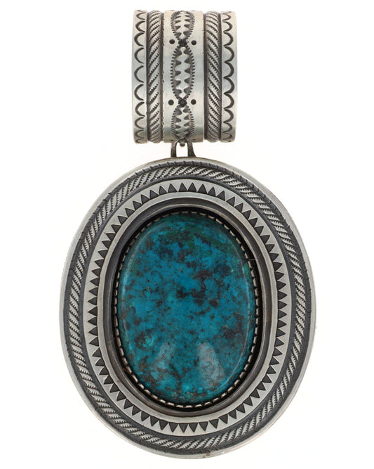 High Grade Natural Chrysocolla Pendant