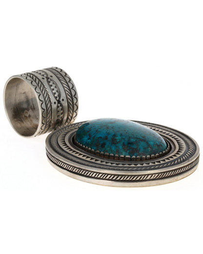 High Grade Natural Chrysocolla Pendant
