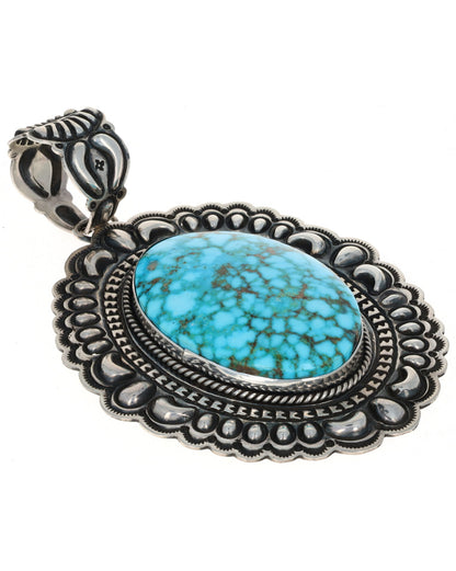 Natural Kingman Water Web Turquoise Pendant