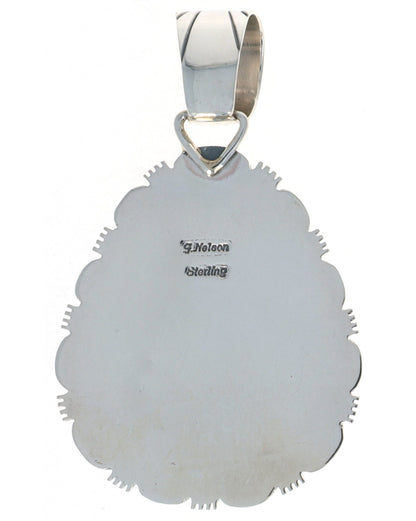 Natural Kingman Black Web Turquoise Pendant