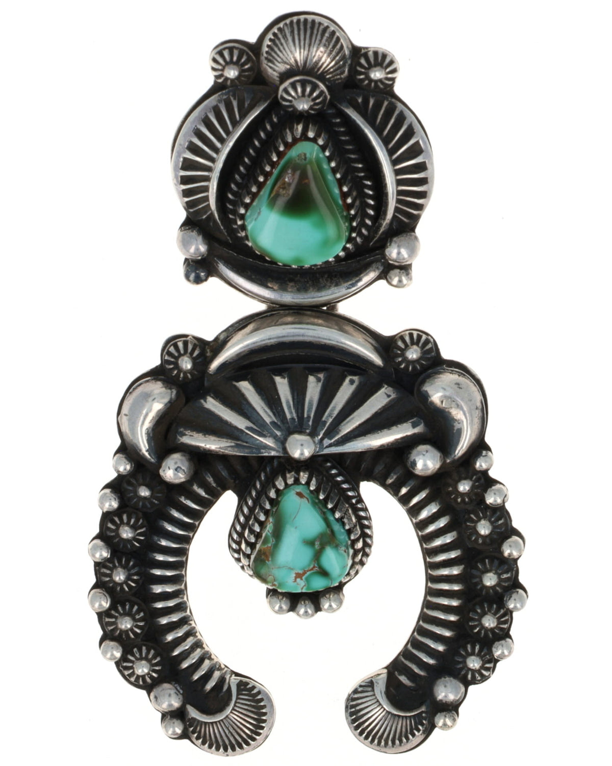 Natural Royston Turquoise Naja Pendant